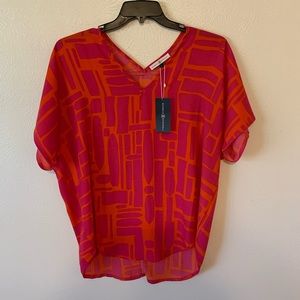 Women’s colorful short sleeve blouse, NWT